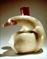 Tongefäß eines Vogels, Mochica (Irdenware)